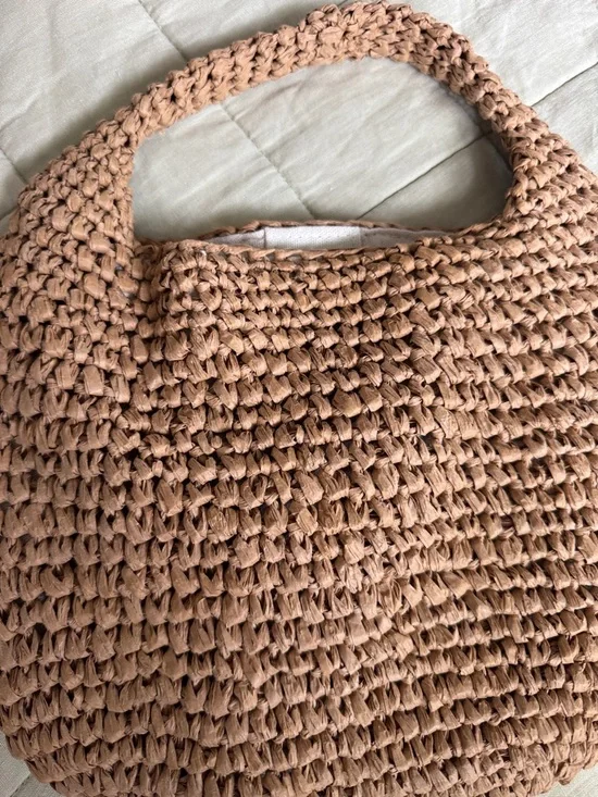 Hat Attack Slouch Woven Bag in Natural - Picture 5 of 7